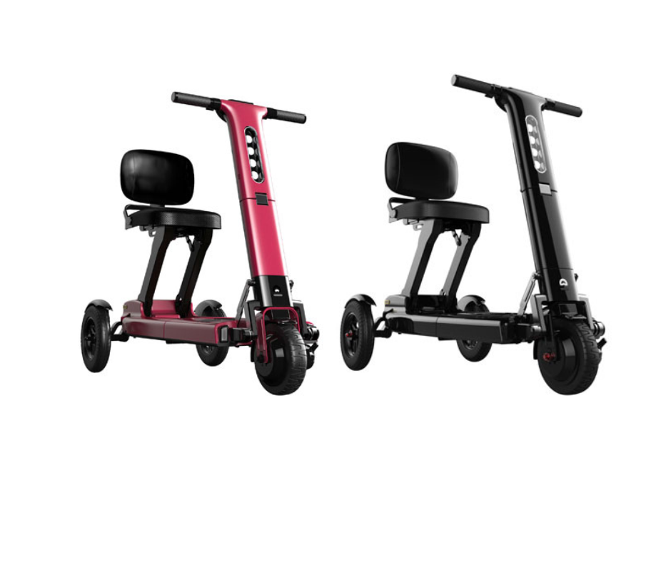 product afbeelding website relync Relync ZW501 opvouwbare scootmobiel - kleur Cherry Rood en zwart