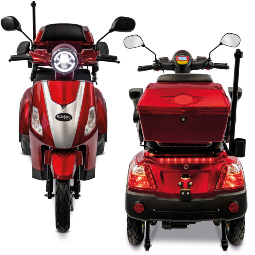 3 wiel scootmobiel Rolektro e-trike kleur rood