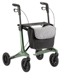 Carbon rollator groen met tas zonder rugsteun