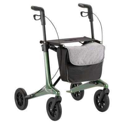 Carbon rollator groen met tas zonder rugsteun