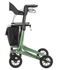 Carbon rollator groen zijkant