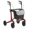 Carbon rollator rood met tas zonder rugsteun