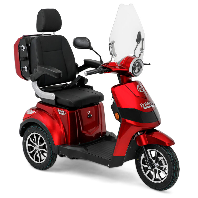 35118 E Trike25V.3 Premium Rot 001 e-trike scootmobiel van rolektro met lithium accu