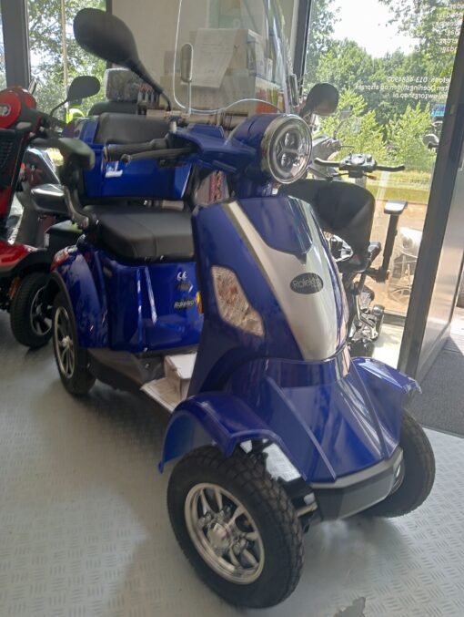 Demo Model - Rolektro scootmobiel E-Quad 25 - v2 premium Loodgel accu - kleur Blauw - Afbeelding 2