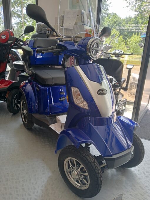 Demo Model - Rolektro scootmobiel E-Quad 25 - v2 premium Loodgel accu - kleur Blauw - Afbeelding 6