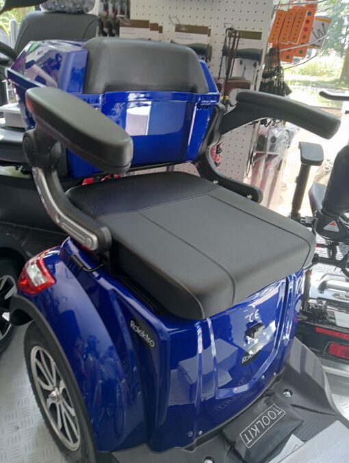 Demo Model - Rolektro scootmobiel E-Quad 25 - v2 premium Loodgel accu - kleur Blauw - Afbeelding 3