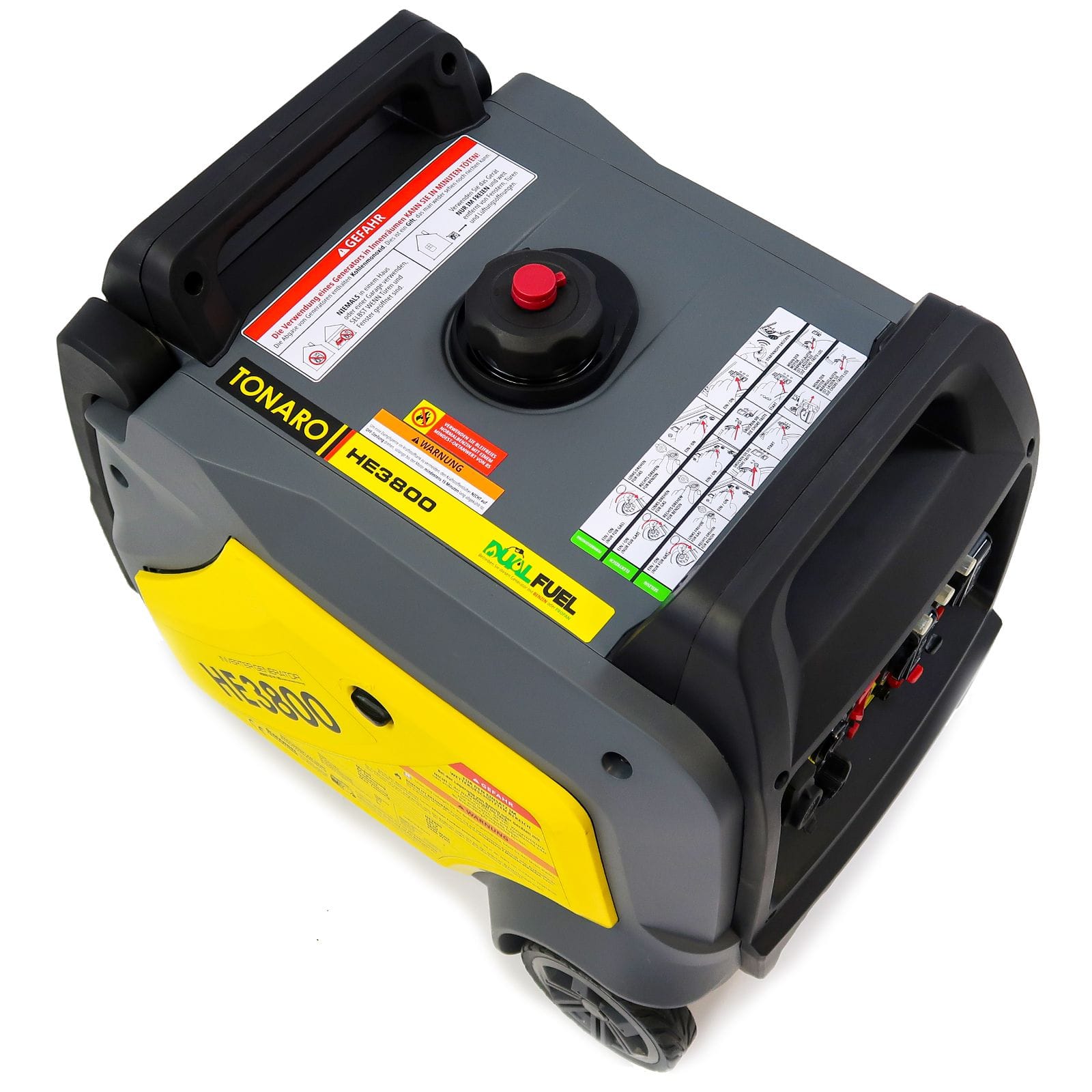 he3800 TONARO Inverter Generator HE 3800 – 3,8 kW | Dual Fuel (benzine & propaan) - Afbeelding 3