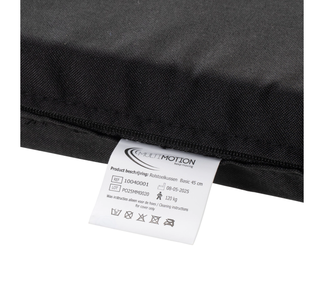 10040001 label MultiMotion rolstoel zitkussen basic - 45 cm breed - Afbeelding 5