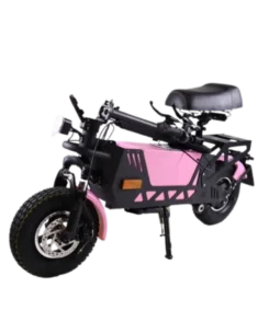 HANK PINK FOLDED IMAGE.png HANK Tweewielige Opvouwbare ScootmobielHANK Tweewielige Opvouwbare Scootmobiel - Afbeelding 3