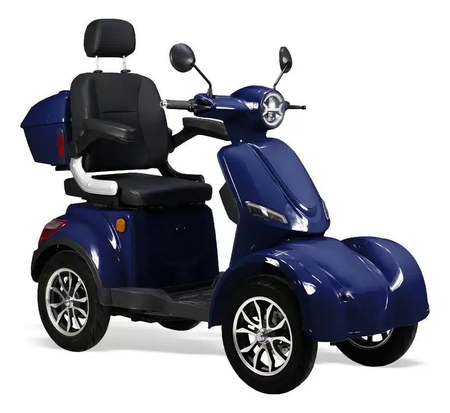 volta vm6 blue 1.jpeg Volta VM6 - 4 wiel scootmobiel - Snelheid max 25 km - Afbeelding 10